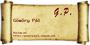 Gömöry Pál névjegykártya